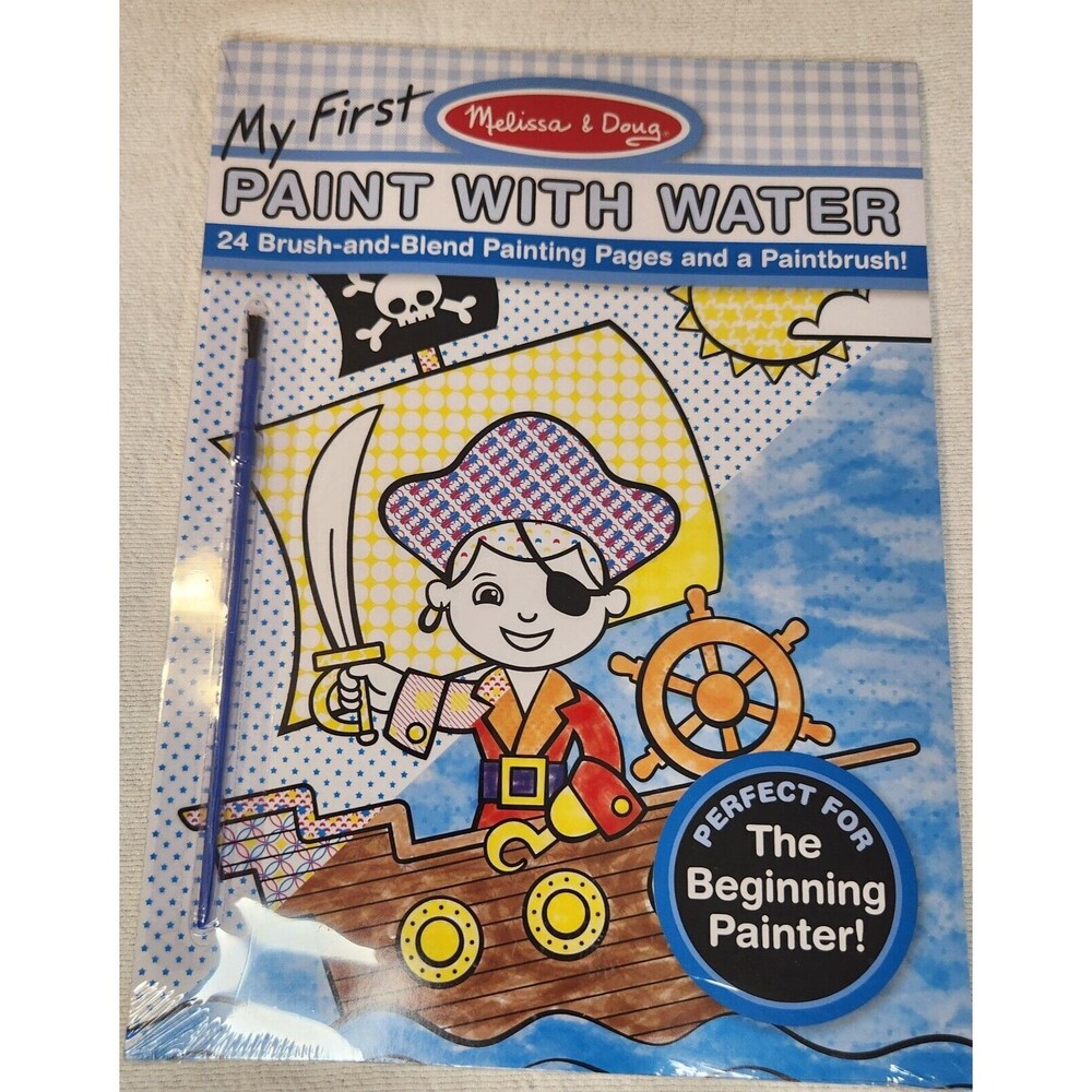 Melissa & Doug My First Paint with Water Brush and Blend Pages Book Child Art